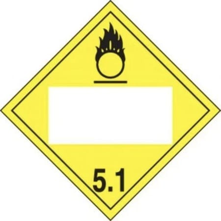Accuform BLANK DOT PLACARD HAZARD CLASS 5 MPL4DG5AVP25 MPL4DG5AVP25